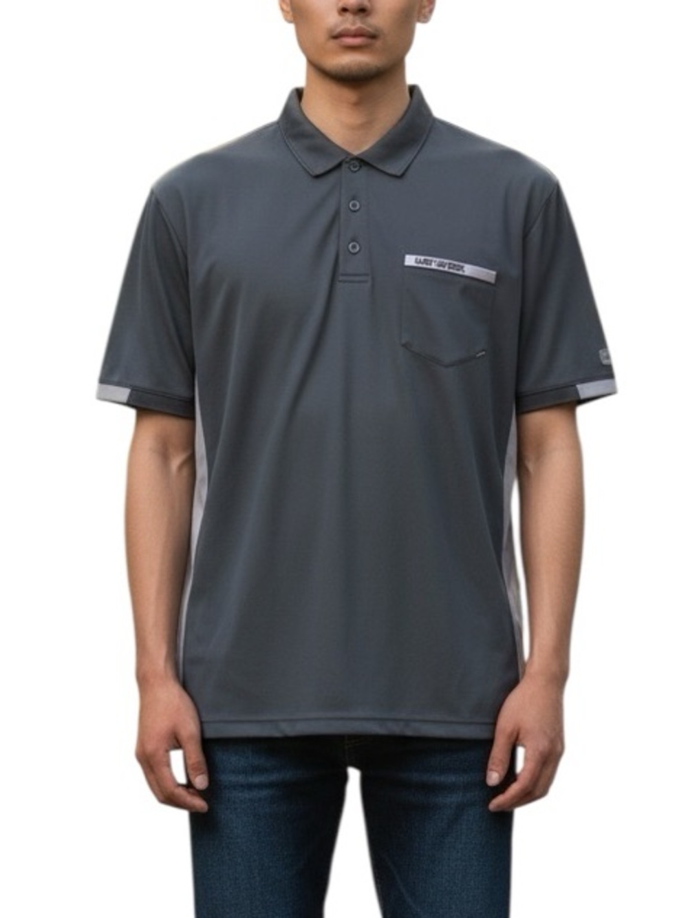 HARLEY-DAVIDSON: Men’s Black & Gray Polo Shirt -Size 2X